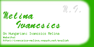 melina ivancsics business card
